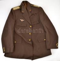 Magyar Néphadsereg 65/93M ezredesi egyenruha, összesen 4 db: zubbony, posztóköpeny, kabát, nadrág