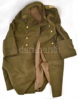 Magyar Néphadsereg 65/93M ezredesi egyenruha, összesen 4 db: zubbony, posztóköpeny, kabát, nadrág