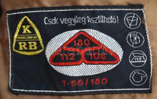 Magyar Néphadsereg 65/93M ezredesi egyenruha, összesen 4 db: zubbony, posztóköpeny, kabát, nadrág