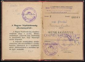 Vegyes okmány tétel, útlevél (Croatian tourist passport, Magyar Kommunista Ifjúsági Szövetség, sport...