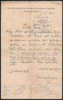 1886 Dienes Márton (?-?) újságíró kézzel írt levele Dörre Tivadar (1958-1932) festő részére szerkesztőségi ügyben, az Az Osztrák-Magyar Monarchia írásba és képben szerkesztősége fejléces papíron