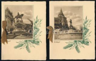 cca 1950 Üdvözlő kártya tétel, 13 db, 10x12 és 18x13,5 cm közti méretben