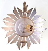 Portugália 1918- "Krisztus Lovagrend csillag" zománcozott, jelzetlen Ag csillag, függőlege...