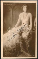 Maria Jeritza (1887-1982) operaénekesnő aláírása őt magát ábrázoló fotólapon