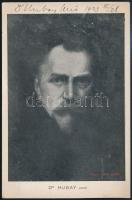 1923 Hubay Jenő (1858-1937) zeneszerző, hegedűművész aláírása őt magát ábrázoló fotólapon