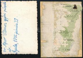 cca 1942 Apor Vilmos (1892-1945) püspök fotója és útlevélből kivágott igazolványképe, 8×6 cm