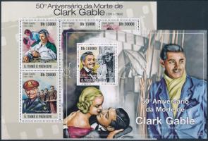 Clark Gable mini sheet + block, Clark Gable kisív + blokk