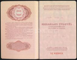 1985  Szolgálati útlevél / Service passport