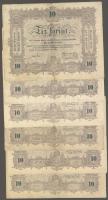 1848. 10Ft "Kossuth bankó" (10x) T:III/IV,IV
