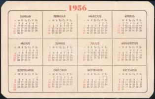 1956 "Pontos adófizetés - országépítés", reklámos kártyanaptár