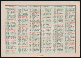 1944 Kétoldalas kártyanaptár