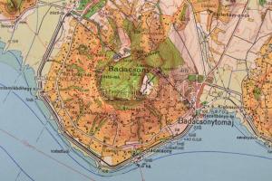 cca 1939 a Balaton térképe (két szelvény), 1:50000, M. Kir. Honvéd Térképészeti Intézet, jelmagyaráz...