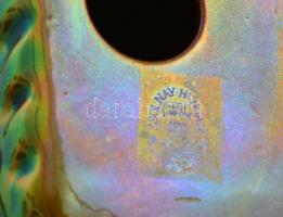 Zsolnay eozin mázas hal, jelzett, hibátlan, h:19 cm, m:10 cm