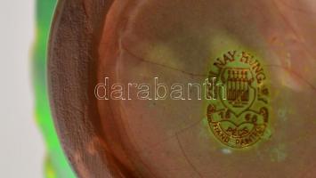 Zsolnay eozin mázas kis kaspó, jelzett, hibátlan, m:8,5 cm