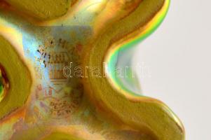 Zsolnay elefánt, eozin mázas, jelzett, hibátlan, m:6,5 cm, h:8 cm