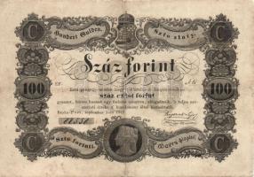 1848. 100Ft "Kossuth bankó" T:restaurált