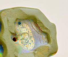 Zsolnay békakirály, eozin mázas, jelzett, hibátlan, m:7 cm