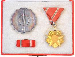 1949. "Magyar Népköztársasági Érdemrend III. fokozata" aranyozott és zománcozott Br kitünt...