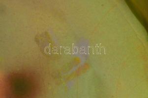 Zsolnay fekvő bivaly, eozin mázas, jelzett, hibátlan, m:12 cm, h:22 cm