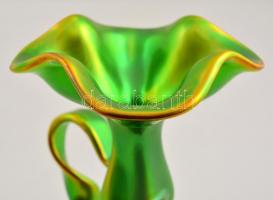 Zsolnay tulipán váza, eozin mázas, jelzett, hibátlan, m:21 cm