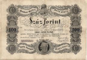 1848. 100Ft "Kossuth bankó" T:restaurált