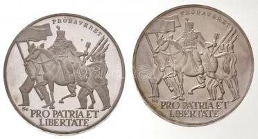 1976. 200Ft Ag II. Rákóczi Ferenc jelzett próbaveret (2xklf) T:BU,1(PP) halvány patina / Hungary 1976. 200 Forint Ag Ferenc Rákóczi II PRÓBAVERET marked trial strike (2xdiff) C:BU,1(PP) faint patina Adamo EM48