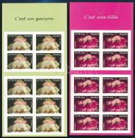 Greeting stamps 2  stamp-booklet, Üdvözlő bélyegek; Megszülettem 2 bélyegfüzet