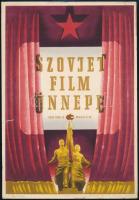 1953 Gábor Pál (1913-1993): Szovjet film ünnepe, kisméretű plakát, kis szakadással, 24×16,5 cm