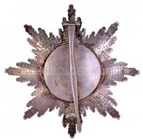 1922- "Vaskorona Rend I. osztályának csillaga" zománcozott, jelzetlen Ag csillag, valószín...