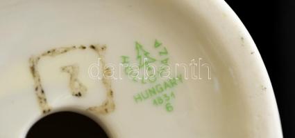 Hollóházi vizapár, kézzel festett, jelzett, kis kopásokkal, m: 23 cm