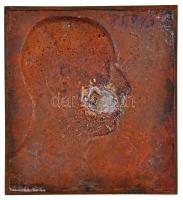 Csillag István (1881-1968) 1909. Férfi portrét ábrázoló Br plakett, hátoldalán csavarlyuk (218g/~112...