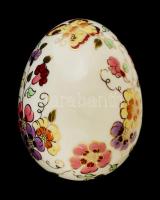 Zsolnay pillangó mintás tojásbonbonier, kézzel festett, jelzett, hibátlan, 8×11 cm