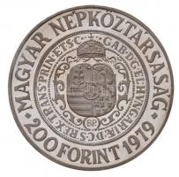 1979. 200Ft Ag "Bethlen Gábor" piefort forgalmi emlékpénz jelzett próbaverete (44,33g/0.64...