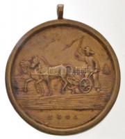 1841. Pesti Gyep Br emlékérem füllel (23,54g/43mm) T:2 / Hungary 1841. Turf of Pest Br medallion with ear (23,54g/43mm) C:XF