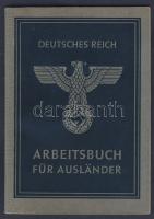 1943 Deutsches Reich fényképes munkakönyv külföldieknek