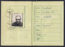 1943 Deutsches Reich fényképes munkakönyv külföldieknek