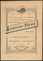 cca 1890 Máramaros-megyei Szlatina-Füred Pável-sósfürdő. ismertető füzet számos érdekességgel, tűzött papírkötésben, jó állapotban, 24 p.