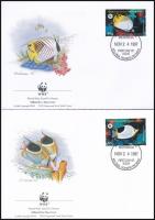 WWF Pillangóhalak sor 4 db FDC-n WWF Butterfly Fish set 4 FDC