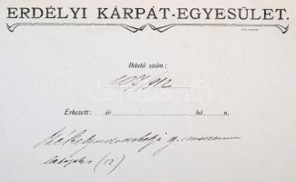 1900-1901 az Erdélyi Kárpát Egyesület 2 db illetve az Erdélyi Néprajzi Múzeum 1 db sokszorosított kö...
