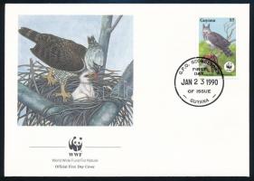 WWF Harpy set 4 FDC WWF: Hárpia sor 4 FDC-n