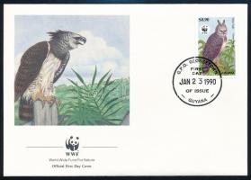 WWF Harpy set 4 FDC WWF: Hárpia sor 4 FDC-n