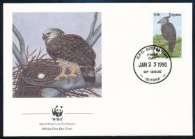 WWF Harpy set 4 FDC WWF: Hárpia sor 4 FDC-n