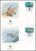 WWF: Sea animals set on 4 FDC WWF: Tengeri állatok sor 4 db FDC-n