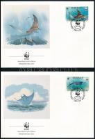 WWF: Tengeri állatok sor 4 db FDC-n WWF Sea animals set 4 FDC