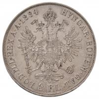 Ausztria 1884. 2Fl Ag "Ferenc József" (24,73g) T:1-,2 halvány patina, ph. / Austria 1884. ...