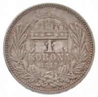 1913KB 1K Ag "Ferenc József" Körmöcbánya (4,99g) T:2,2- kis patina / Hungary 1913KB 1 Koro...