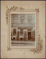 cca 1920-1930 Budapest, Laubál István fűszerkereskedése, 2 db fotó, kartonra ragasztva, 12,5×17 cm