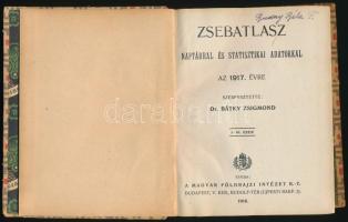 Zsebatlasz naptárral és statisztikai adatokkal az 1917. évre. Szerk.: Bátky Zsigmond. Bp., 1916, Mag...