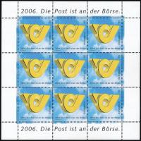 Az osztrák Posta részleges privatizációja kisív, The partial privatization of the Austrian Post mini sheet