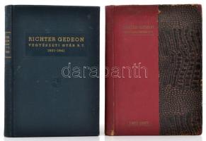 A Richter Gedeon 2 db évkönyve: Richter Gedeon Vegyészeti Gyár Rt. 1901-1927 + Richter Gedeon Vegyészeti Gyár Rt. 1901-1941. Bp., é. n., Richter Gedeon. Félvászon kötésben, jó állapotban.